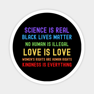 Science Is Real Black Lives Matter Magnet